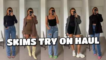 SKIMS TRY ON & STYLING HAUL | THE ULTIMATE WARDROBE BASICS