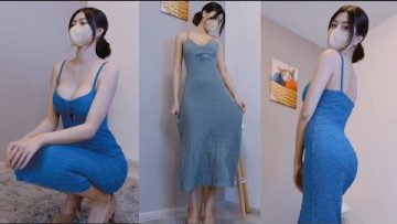 (4K) 타잇한 드레스 세로룩북 단 1분! Tight dress vertical lookbook only 1 minute