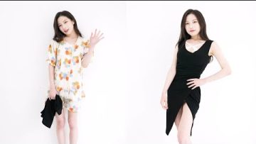 (4K 고화질 세로직캠) 후방주의 실루엣 룩북  챌린지❤️ / 파자마 룩북  LOOKBOOK