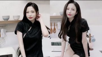 초근접 블랙 치파오 룩북❤️ / 리사룩북 남심저격