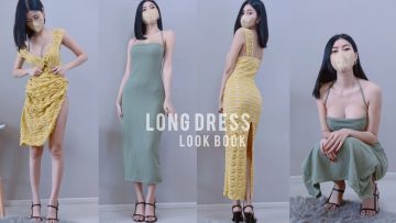 [4K 룩북] 뒷트임 롱드레스 룩북 | Back slit long dress LOOKBOOK