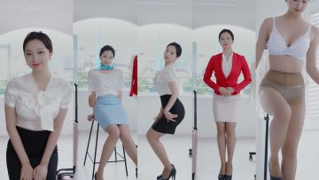 (4K 세로룩북) 승무원 유니폼 스튜어디스 코스프레 스타킹 룩북 | cabin crew uniform style office stockings LOOKBOOK