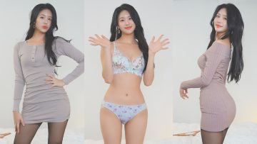 (4K세로룩북) 검은 스타킹에 미니 원피스인데 안 보러 올 거야? 👀 I 속옷룩북 원피스 룩북 Dress Underwear Lookbook