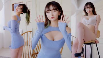 4K 고화질세로룩북 눈 앞에서 갈아입는 노브라 후방주의 원피스 일본 룩북 챌린지ㅣno bra LOOKBOOK 꽃송룩북