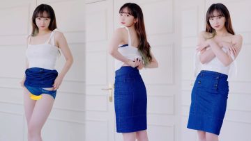 4K 세로룩북 눈 앞에서 노브라로 갈아입는 일본에서 유행하는 후방주의 룩북 ㅣno bra ㅣSummer Model LOOKBOOK 꽃송룩북