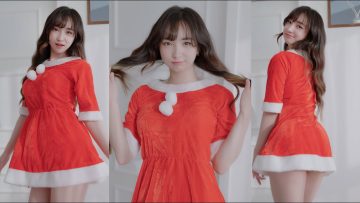 (4K 세로룩북) E컵 꽃송의 연말룩 크리스마스룩🎄🎅 언더웨어 룩북 Underwear LOOKBOOK 룩북 직캠