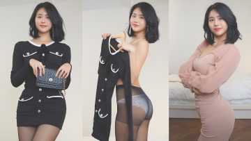 (4K세로룩북) 겨울에는 검스 🖤 언더웨어 원피스 룩북 Mini Dress Underwear Lookbook