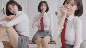 (4K 세로룩북) 여고생 교복 코스튬 살색 스타킹 룩북 schoollook Lookbook underwear Try on 언더웨어 룩북 직캠 skirts stockings