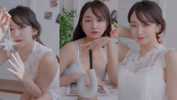 (4K 초근접/세로룩북) 남심저격 코피팡❤ 고화질 원피스 란제리 룩북 언더웨어 직캠 Underwear LOOKBOOK 꽃송 룩북