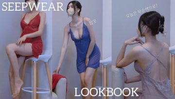 (4K) 시스루 슬립웨어 색깔별로 다 입어봤음 슬립웨어룩북 | See-Through Sleepwear Lookbook