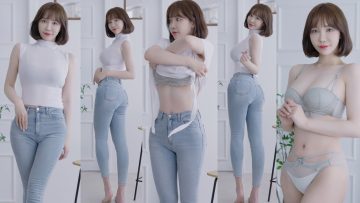 [4K 세로룩북] 흰티에 청바지는 근본이지👖여대생 청바지 룩북 underwear Lookbook 언더웨어 룩북 직캠 Jeans Lookbook lingerie Try on