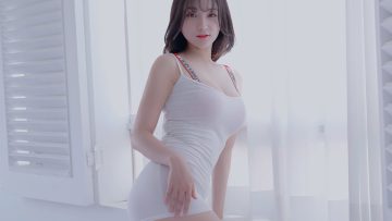 (4K 세로룩북) Ai 실사 룩북 화이트 미니 원피스 underwear Lookbook 란제리 룩북 직캠